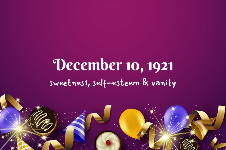 Funny Birthday Facts About December 10, 1921