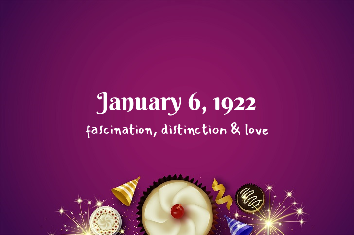 Funny Birthday Facts About January 6, 1922