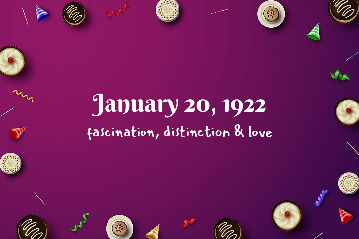Funny Birthday Facts About January 20, 1922
