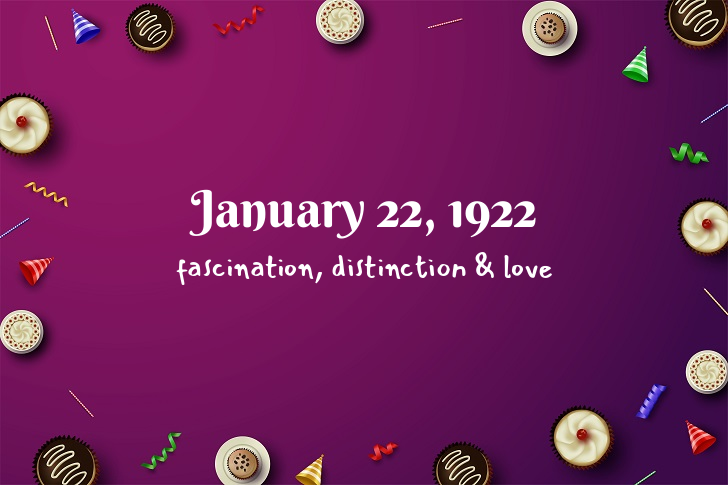 Funny Birthday Facts About January 22, 1922