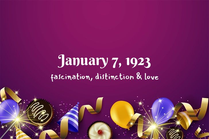 Funny Birthday Facts About January 7, 1923