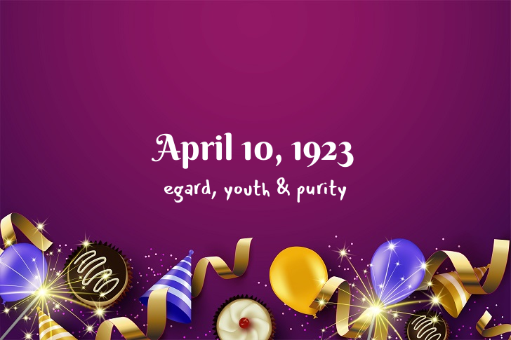 Funny Birthday Facts About April 10, 1923