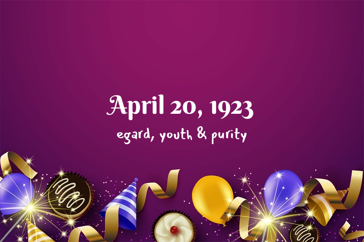 Funny Birthday Facts About April 20, 1923