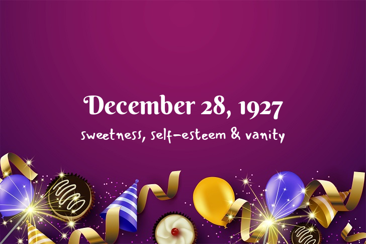 Funny Birthday Facts About December 28, 1927