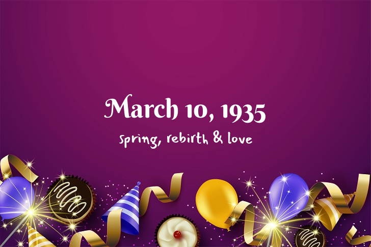 Funny Birthday Facts About March 10, 1935
