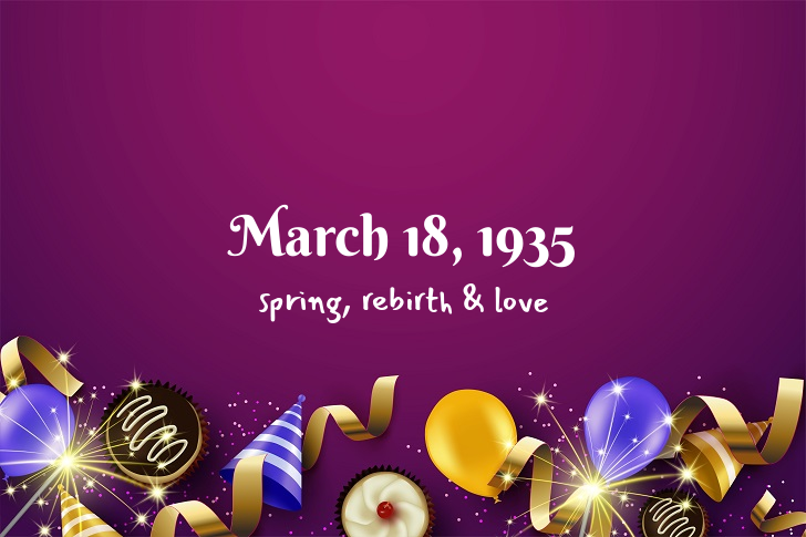 Funny Birthday Facts About March 18, 1935