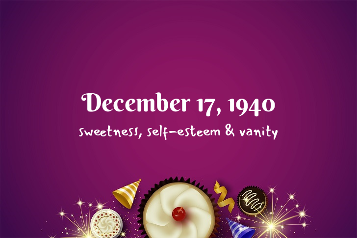 Funny Birthday Facts About December 17, 1940