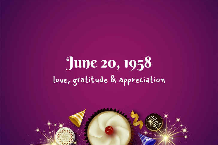 Funny Birthday Facts About June 20, 1958