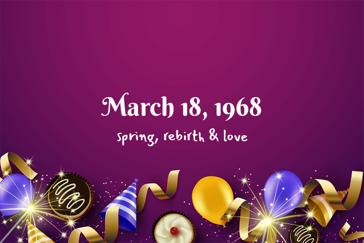 Funny Birthday Facts About March 18, 1968