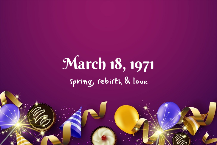 Funny Birthday Facts About March 18, 1971