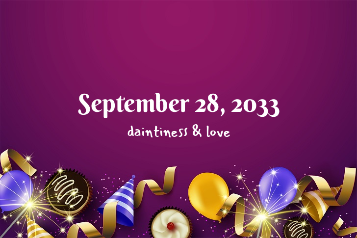 Funny Birthday Facts About September 28, 2033