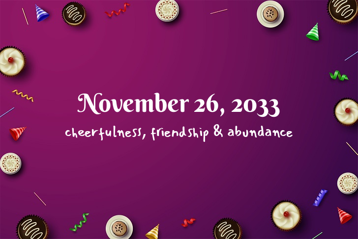 Funny Birthday Facts About November 26, 2033
